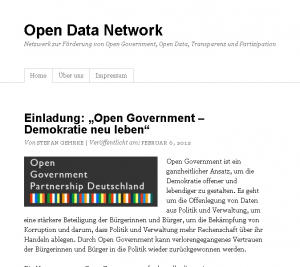 Open Data Network | Netzwerk zur Förderung von Open Government, Open Data, Transparenz und Partizipation