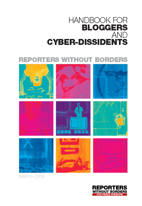 HANDBOOK FOR BLOGGERS AND CYBER-DISSIDENTS