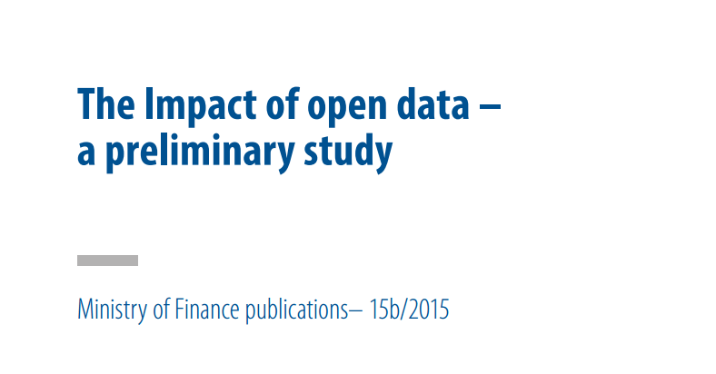 The Impact of open data – a preliminary study